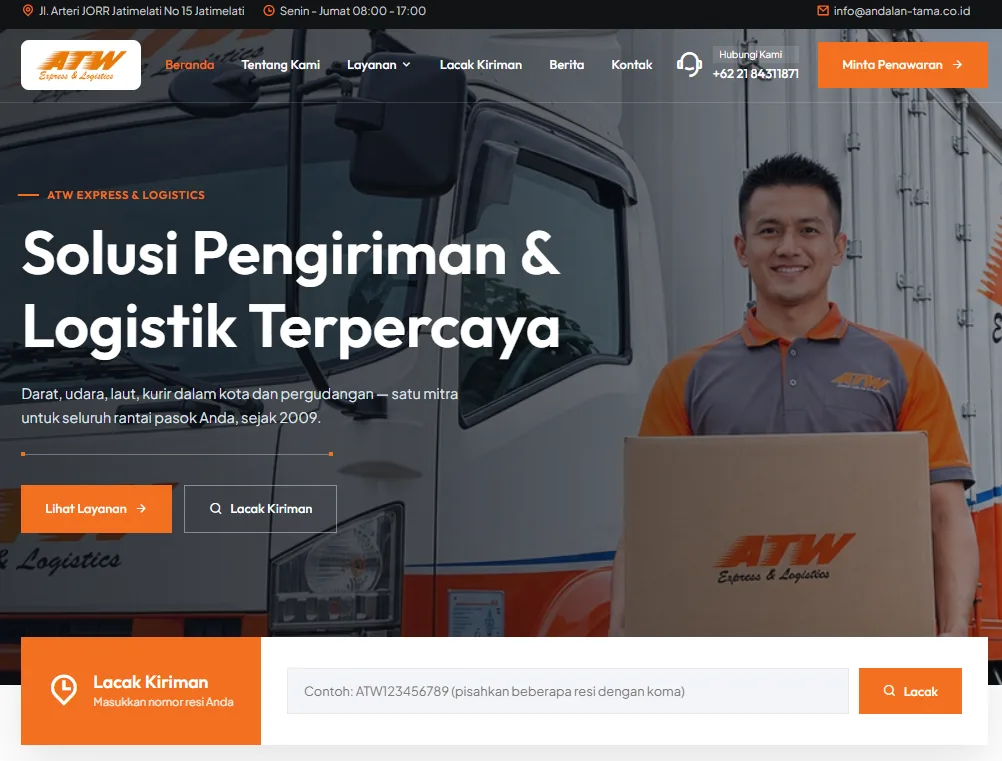 ATW Express & Logistics Luncurkan Website Baru, Kini Lacak Kiriman Lebih Mudah Secara Online